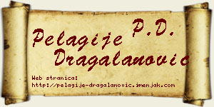 Pelagije Dragalanović vizit kartica